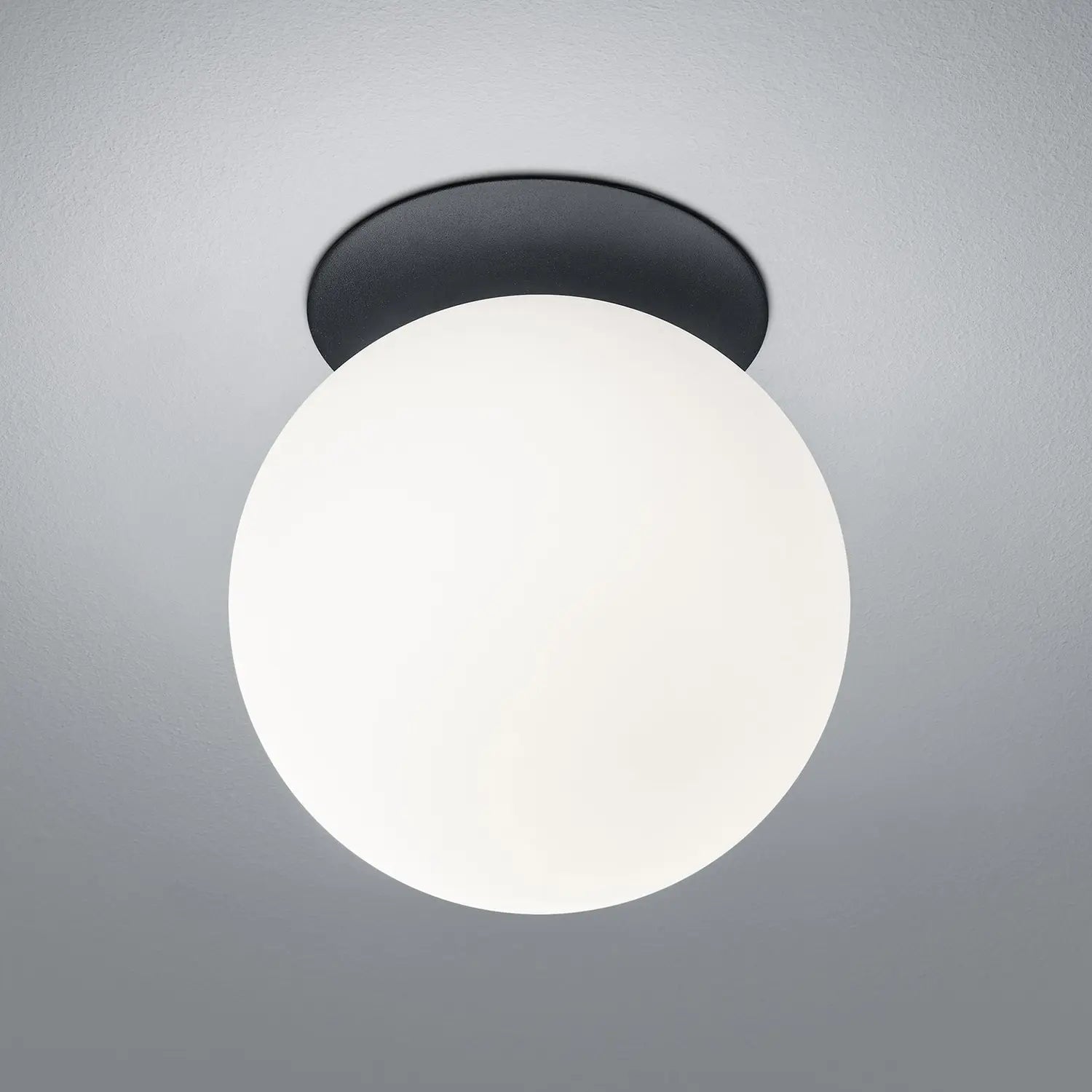 B-Ware Hell Deckenleuchte Lampe Blob Kugelschirm Opalglas Schwarz ø 20 Cm E27 - 4045542230375