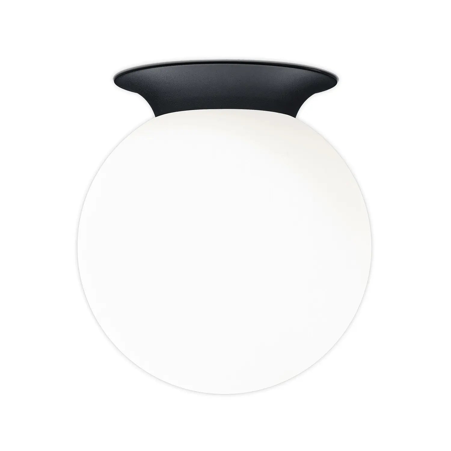 B-Ware Hell Deckenleuchte Lampe Blob Kugelschirm Opalglas Schwarz ø 20 Cm E27 - 4045542230375