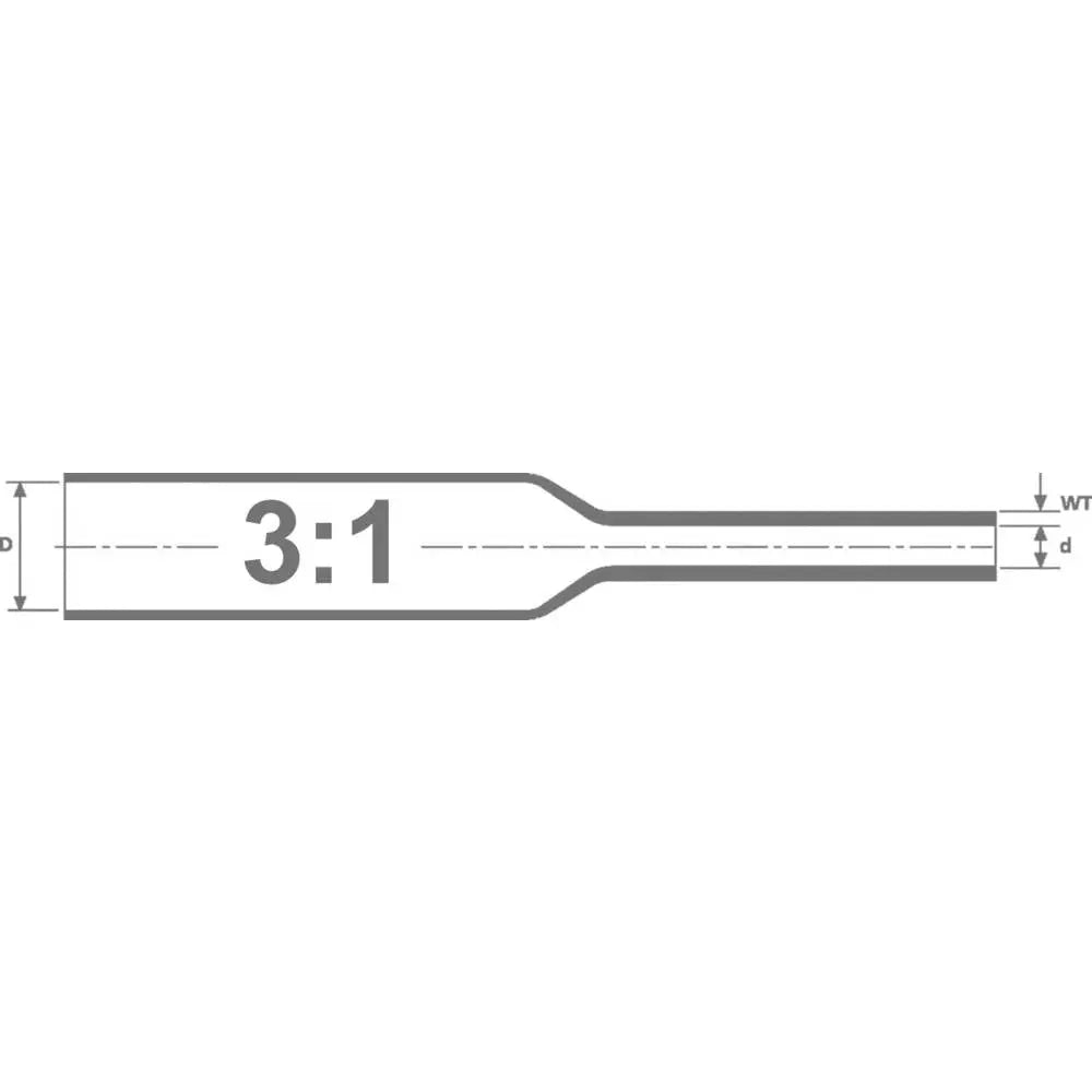 B-Ware Hellermann Tyton Schrumpfschlauch Isolierschlauch Transparent Polyolefin Dünn 3m