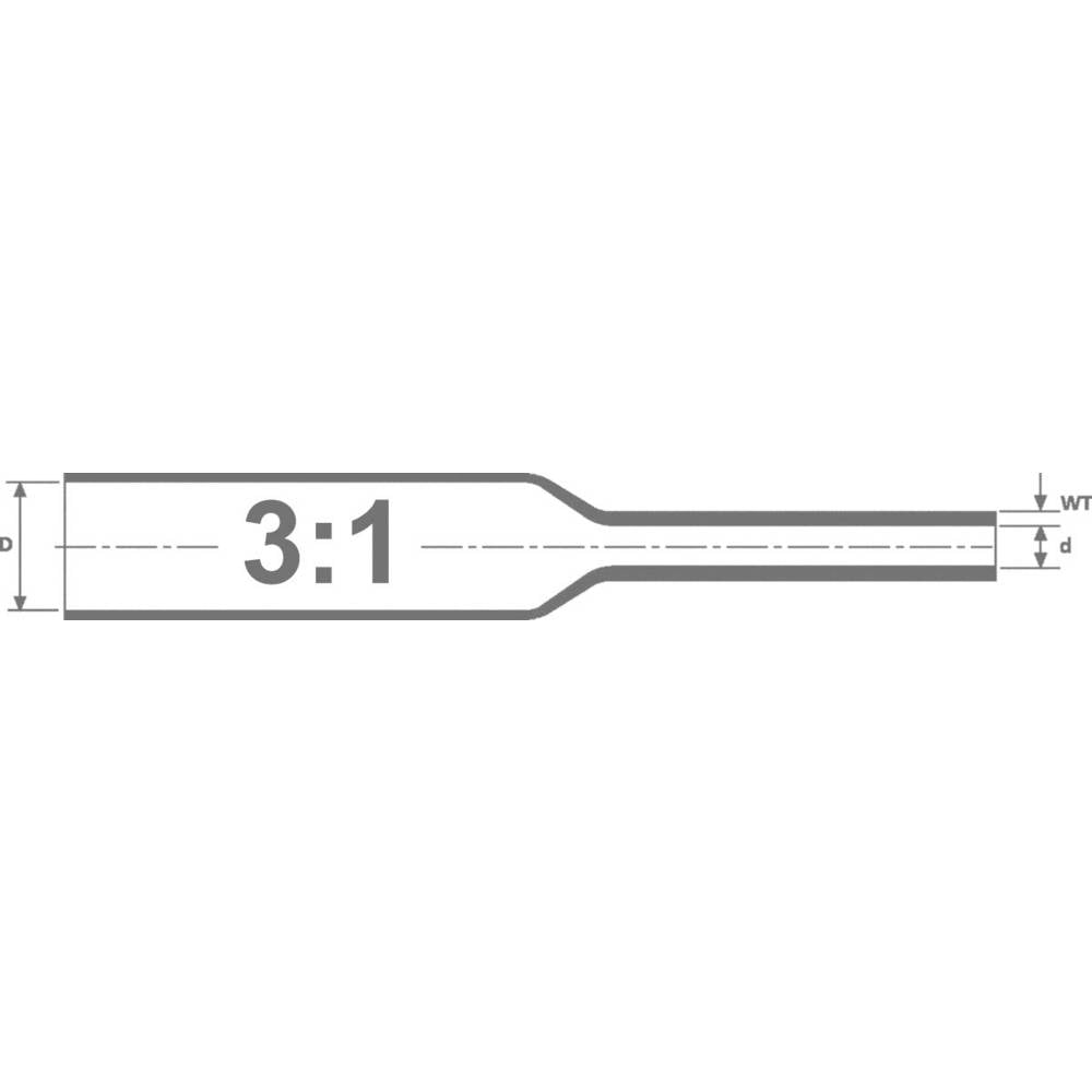 HellermannTyton Schrumpfschlauch Isolierschlauch Transparent Polyolefin dünn 3m - 4031026218977
