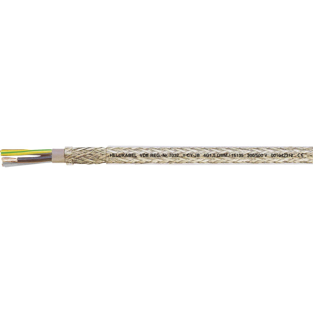 HELU Steuerleitung Steuerkabel Kabel YCYJB Transparent 5 G 2.5 mm² PVC 100 m - 2050006080948