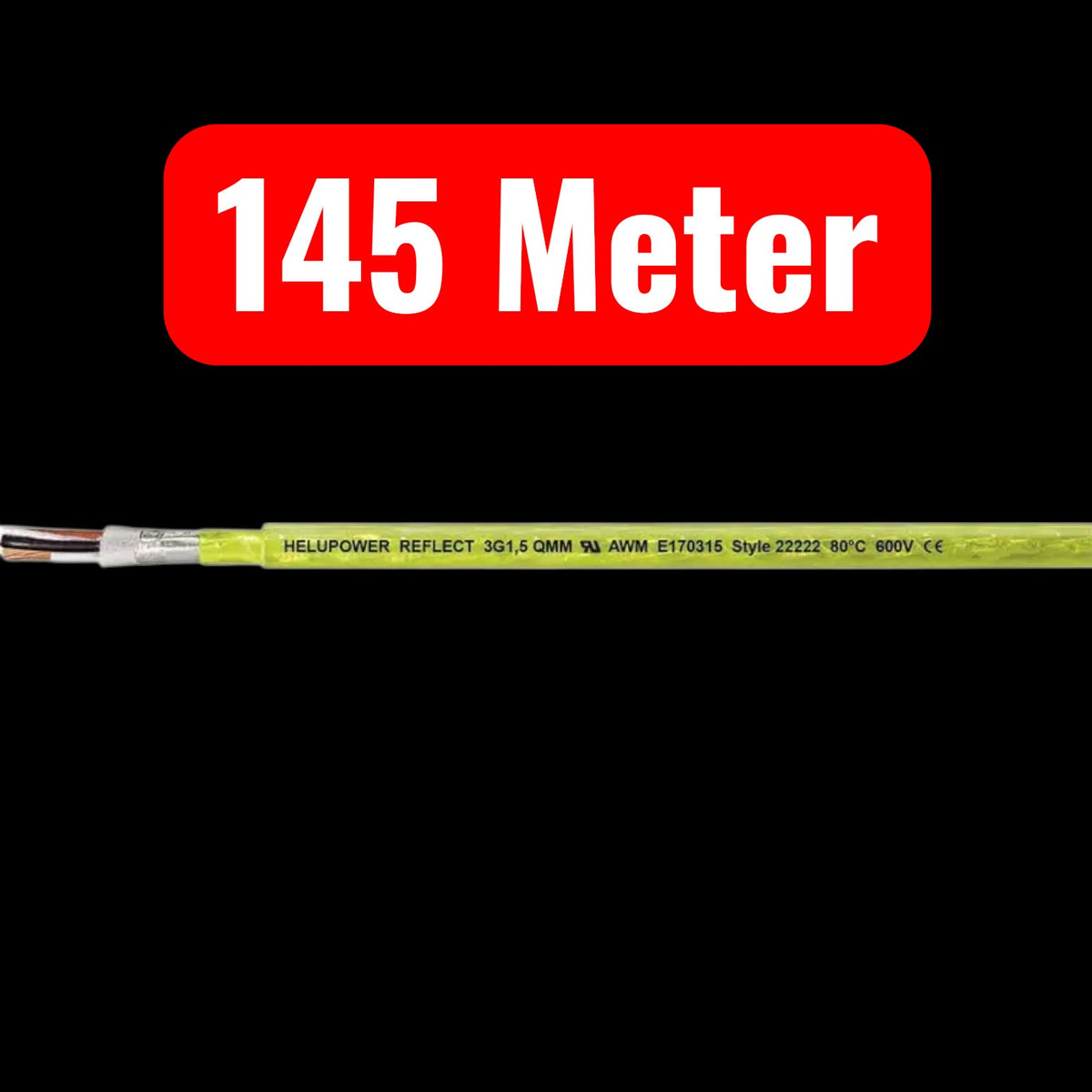 Helukabel HELUPOWER REFLECT Anschlusskabel Kabel -Gelb 5 G 2.5 145 METER - 2050006394953