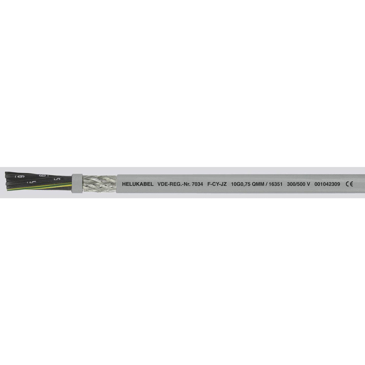 HELUKABEL PVC-Steuerleitung Kabel Leitung F-CY-JZ 4G0 flexibel Kupfer 875 - 2050006080573