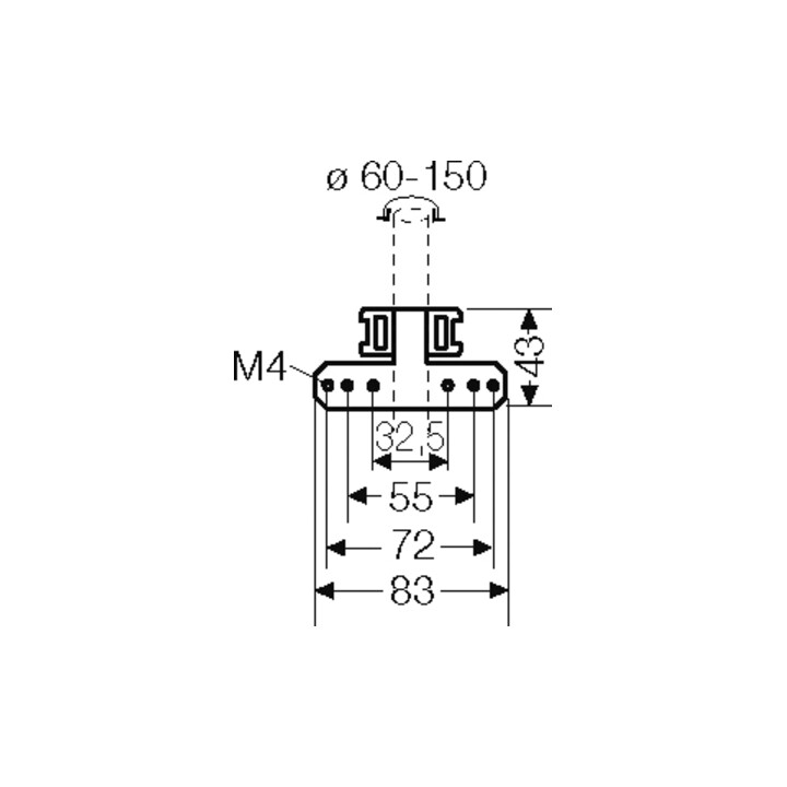 B-Ware Hensel Mastbefestigung Set Befestigung Dk Mb 2 Außenliegend Rohrmontage - 4012591132943