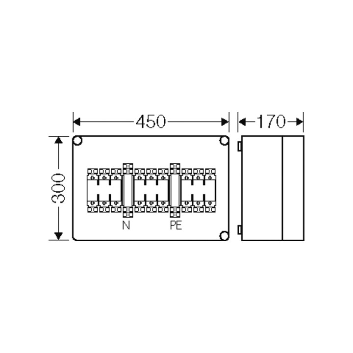 B-Ware Hensel Sicherungsgehäuse Schaltschrank Nh00 3x Nh00 125 A Kunststoff Transparent - 4012591651567