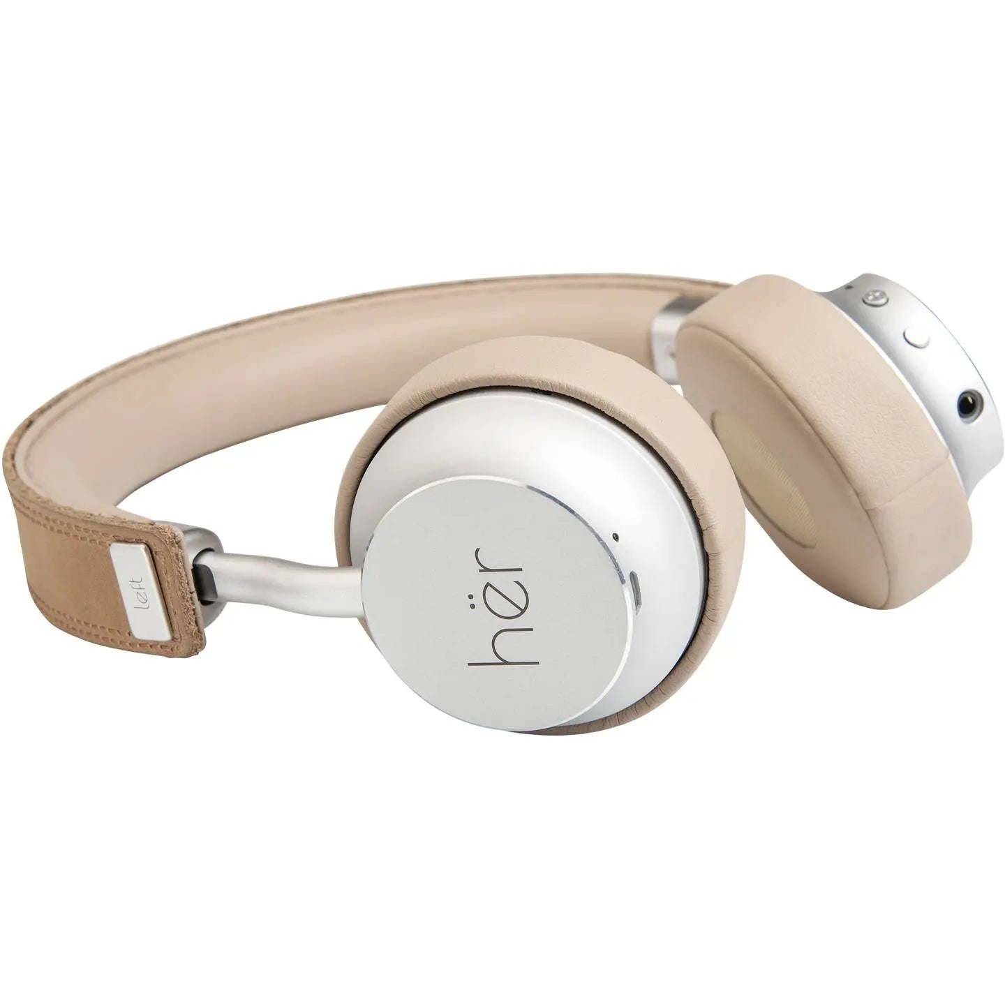 B-Ware Her On Ear Headset Kopfhörer Bluetooth 3,5 Mm Kabel Beige Lautstärkeregelung Usb - 4260416830646