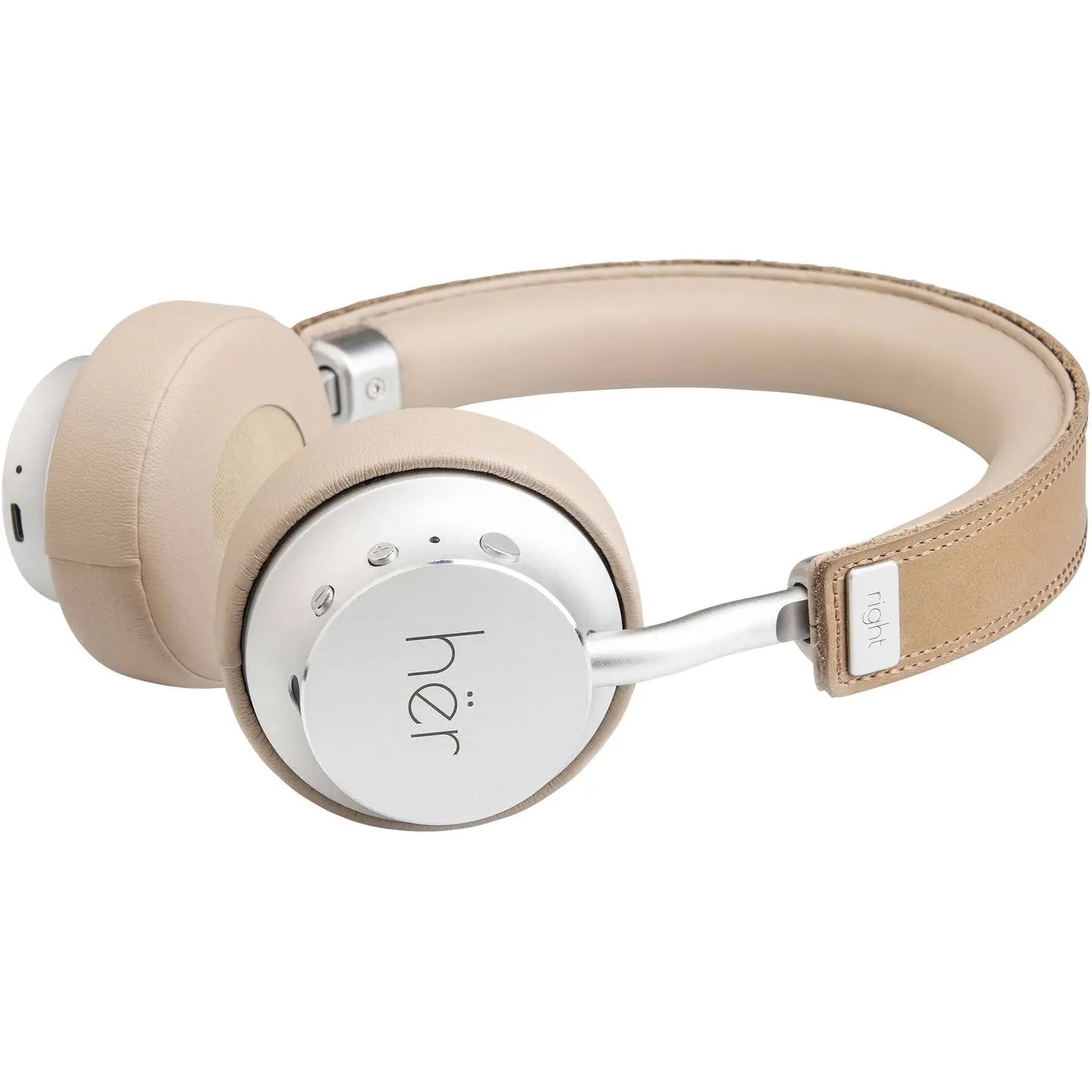 B-Ware Her On Ear Headset Kopfhörer Bluetooth 3,5 Mm Kabel Beige Lautstärkeregelung Usb - 4260416830646