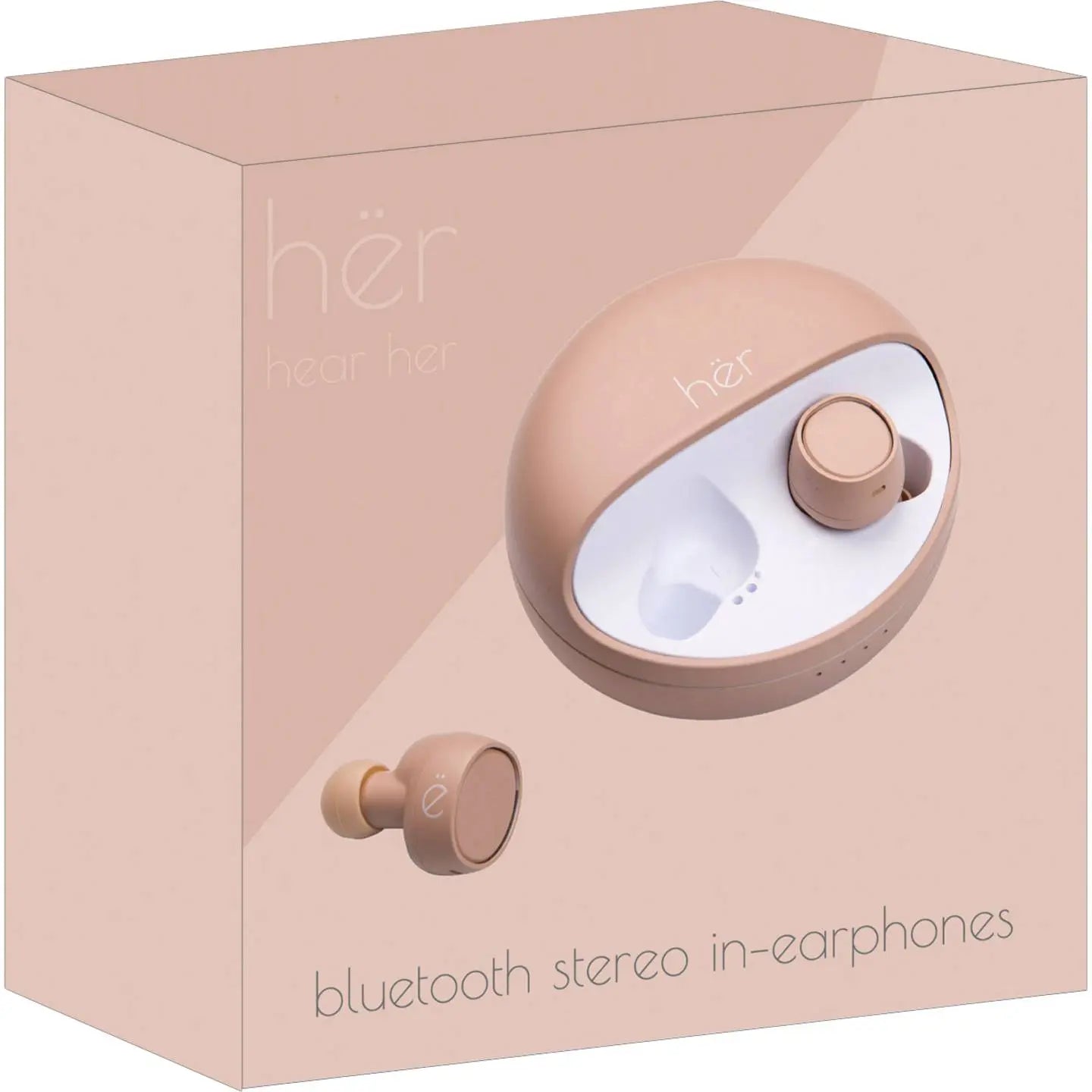 B-Ware Hër In Ear Headset Kopfhörer Bluetooth Ohrhörer Mikrofon Beige Ladecase Hx 12607 - 4260416830776