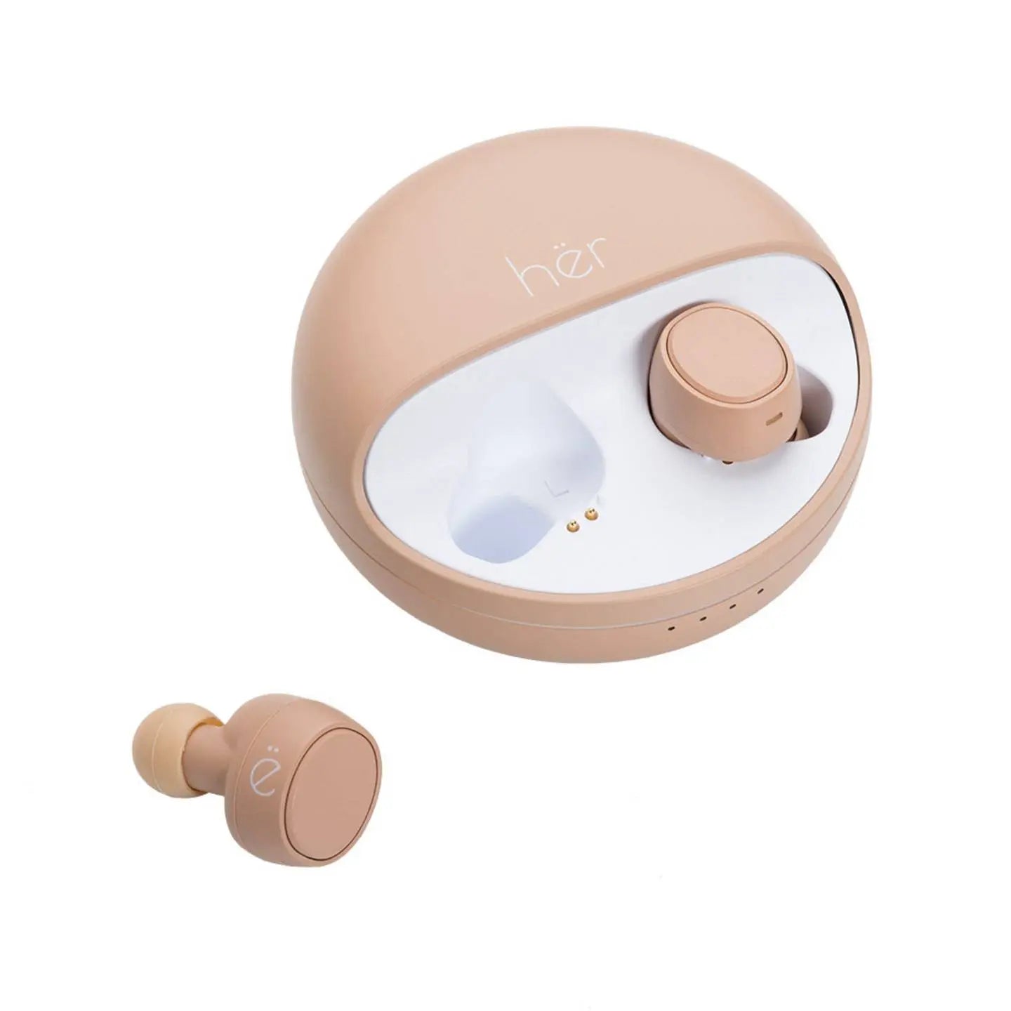 B-Ware Hër In Ear Headset Kopfhörer Bluetooth Ohrhörer Mikrofon Beige Ladecase Hx 12607 - 4260416830776