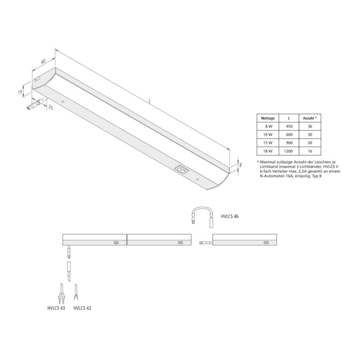 Hera Led Unterbauleuchte Lichtleiste Neutralweiß Modu Lite F600mm Aluminium B-Ware - 4051268134606