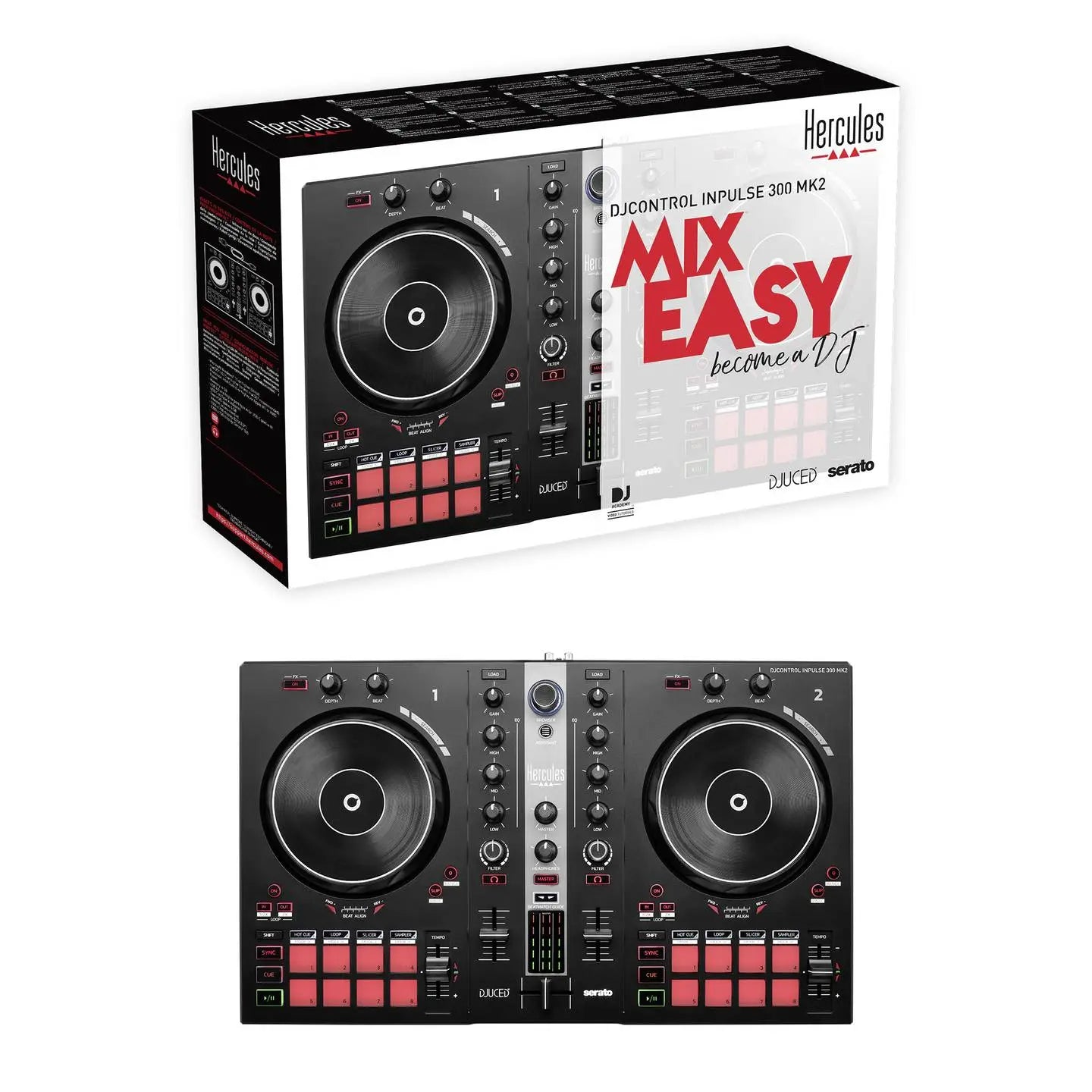 B-Ware Dj Controller Mischpult Hercules Dj Control Inpulse 300 Mk2 Serato Djuced Musik - 3362934746445