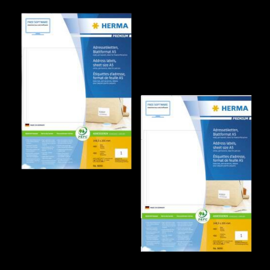 Herma 8690 148.5 X 205 Mm 400 Stück Adress Etiketten Universaletikett 2 Stück B-Ware - 4008705086905