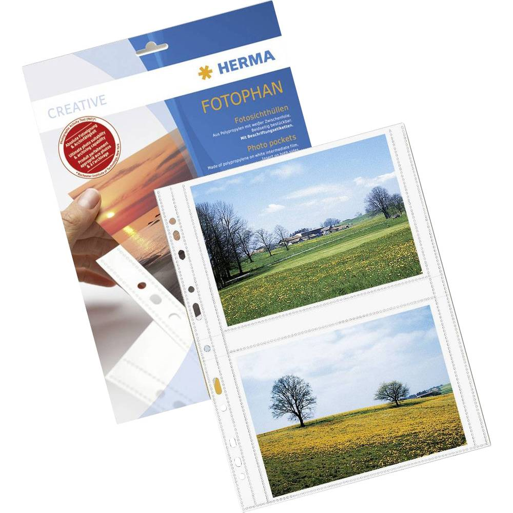 Herma Fotophan Fototasche Fotoalbum 13x18 Quer Weiß 250 Blatt Bilderrahmen B-Ware - 4008705075640