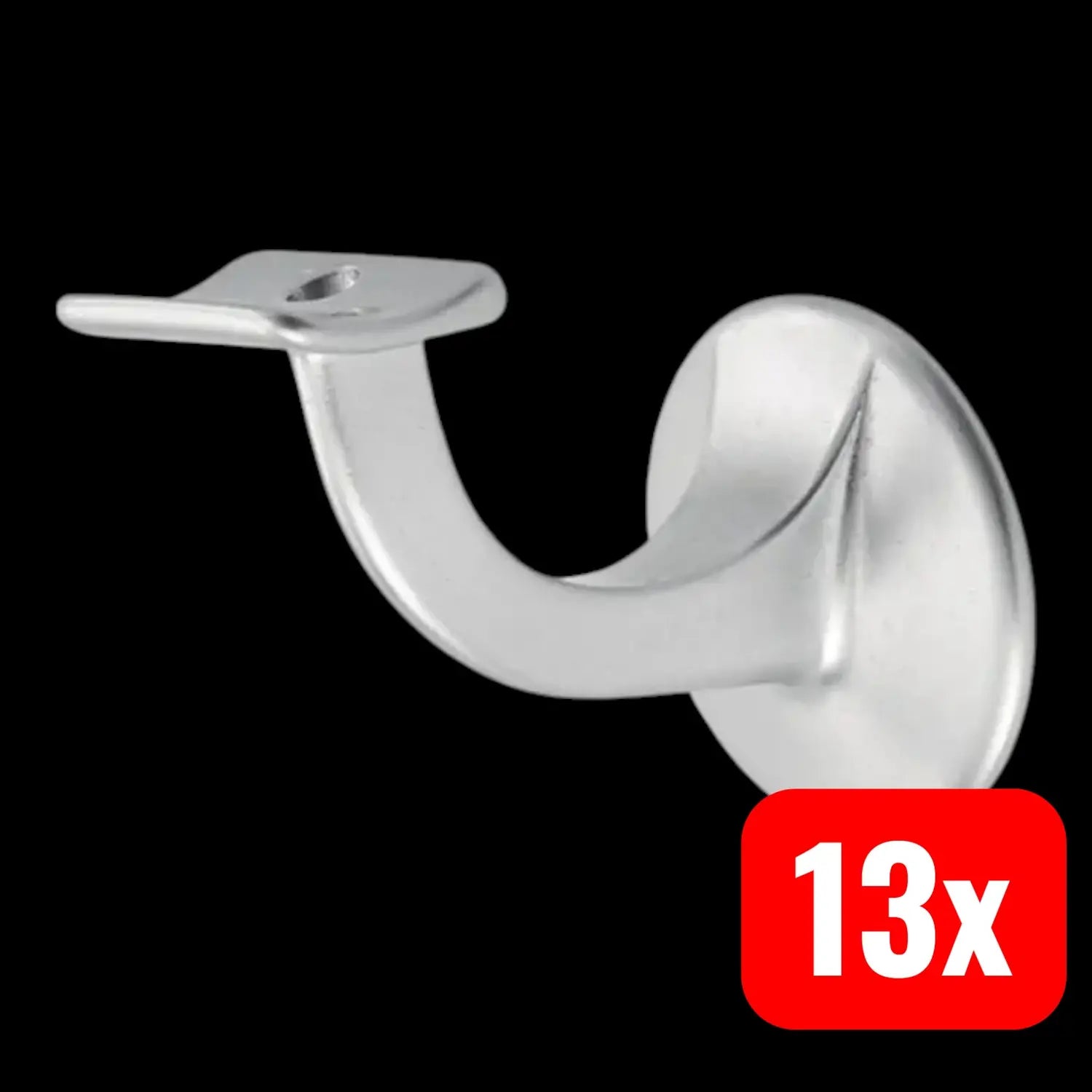 B-Ware Hermeta Handlaufträger Halterung Handlauf Aluminium Gewölbte Auflage 13 Stück - 8714359016880