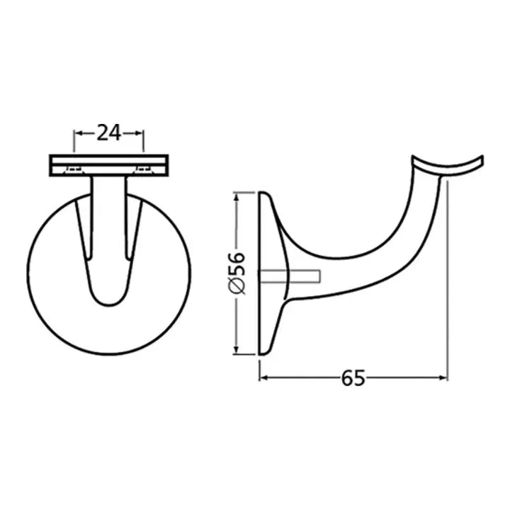 B-Ware Hermeta Handlaufträger Halterung Handlauf Aluminium Gewölbte Auflage 13 Stück - 8714359016880