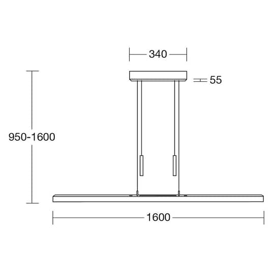 Herz Blut Leonora Hängeleuchte Pendelleuchte Deckenlampe Up&Down 160cm Natur Led B-Ware