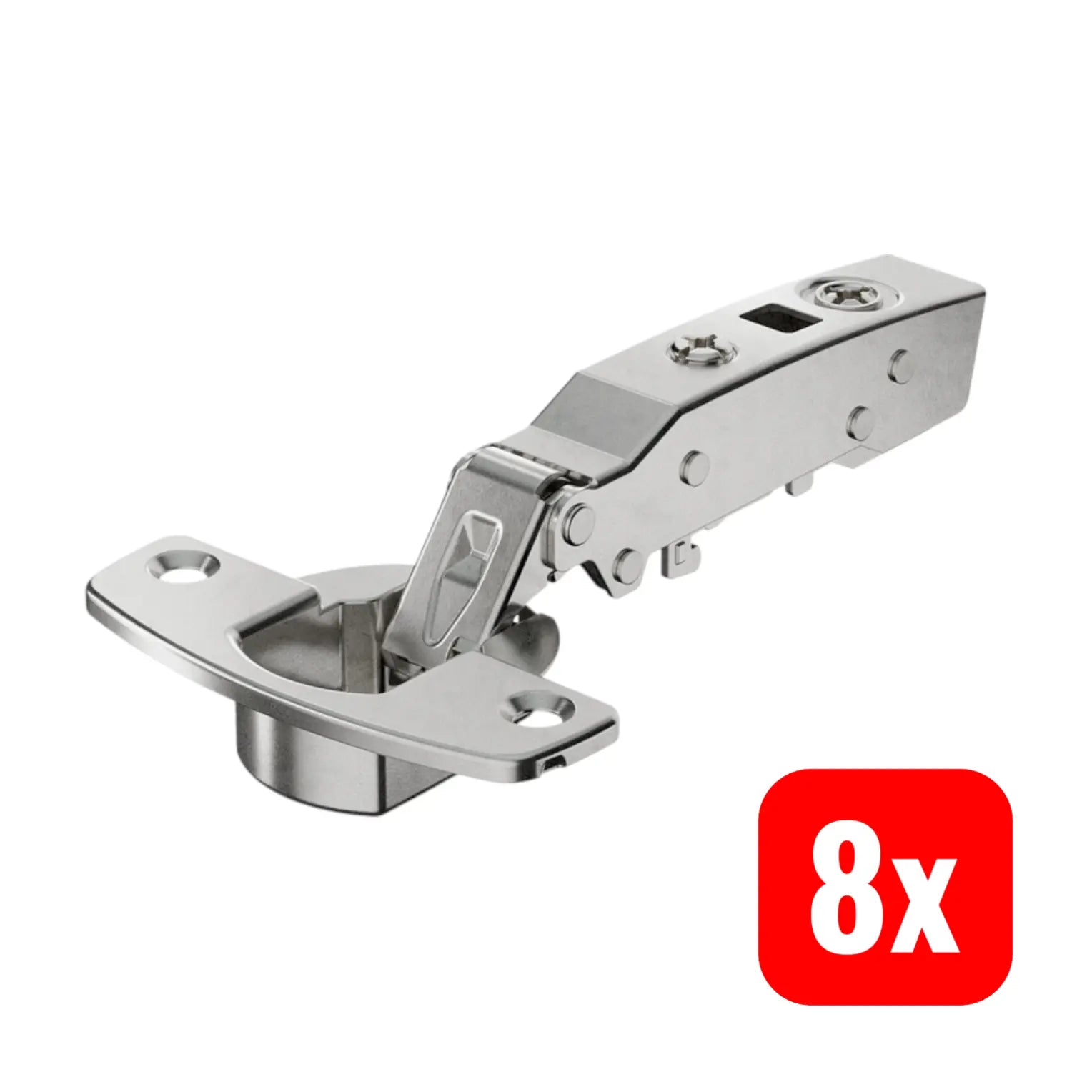 B-Ware Hettich Topfscharnier Beschlag Sensys 8645i 110° Th52 Basis 12,5 Mm 8 Stück - 4023149696497