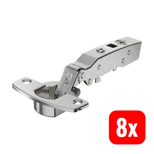 B-Ware Hettich Topfscharnier Beschlag Sensys 8645i 110° Th52 Basis 12,5 Mm 8 Stück