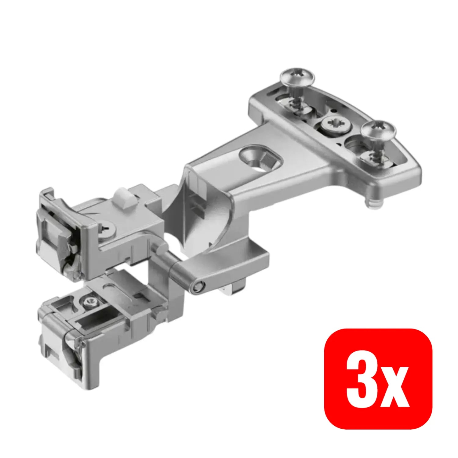 B-Ware Hettich Scharnier Zwillingsscharnier Selekta Pro 2000 Nickel Ohne Topf 3 Stück - 4023149407833
