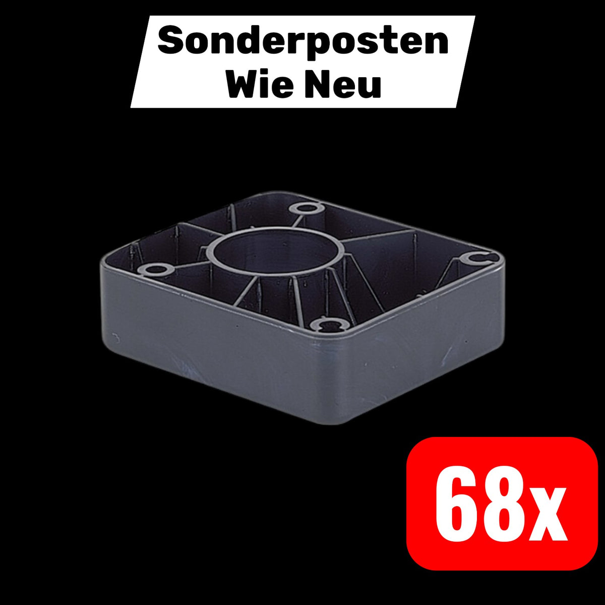 Hettich Gleiter Universal Möbelgleiter Bodenschutz Kunststoff schwarz 68 STÜCK - 4023149618543