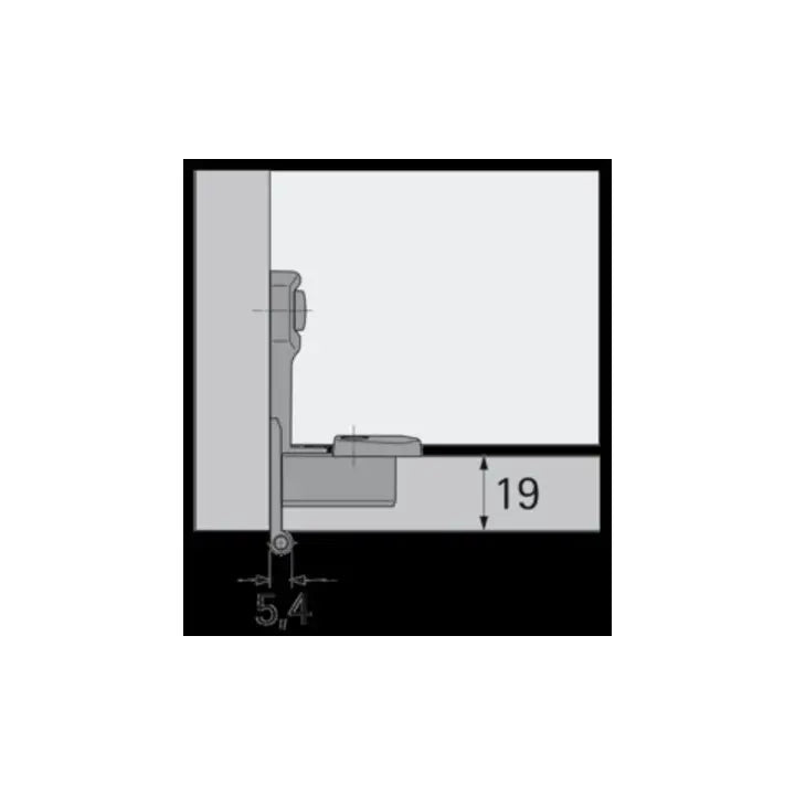 B-Ware Hettich Scharnier Band Selekta Pro 2000 E Einliegend Vernickelt Spreiz 5 Stück - 4023149407802