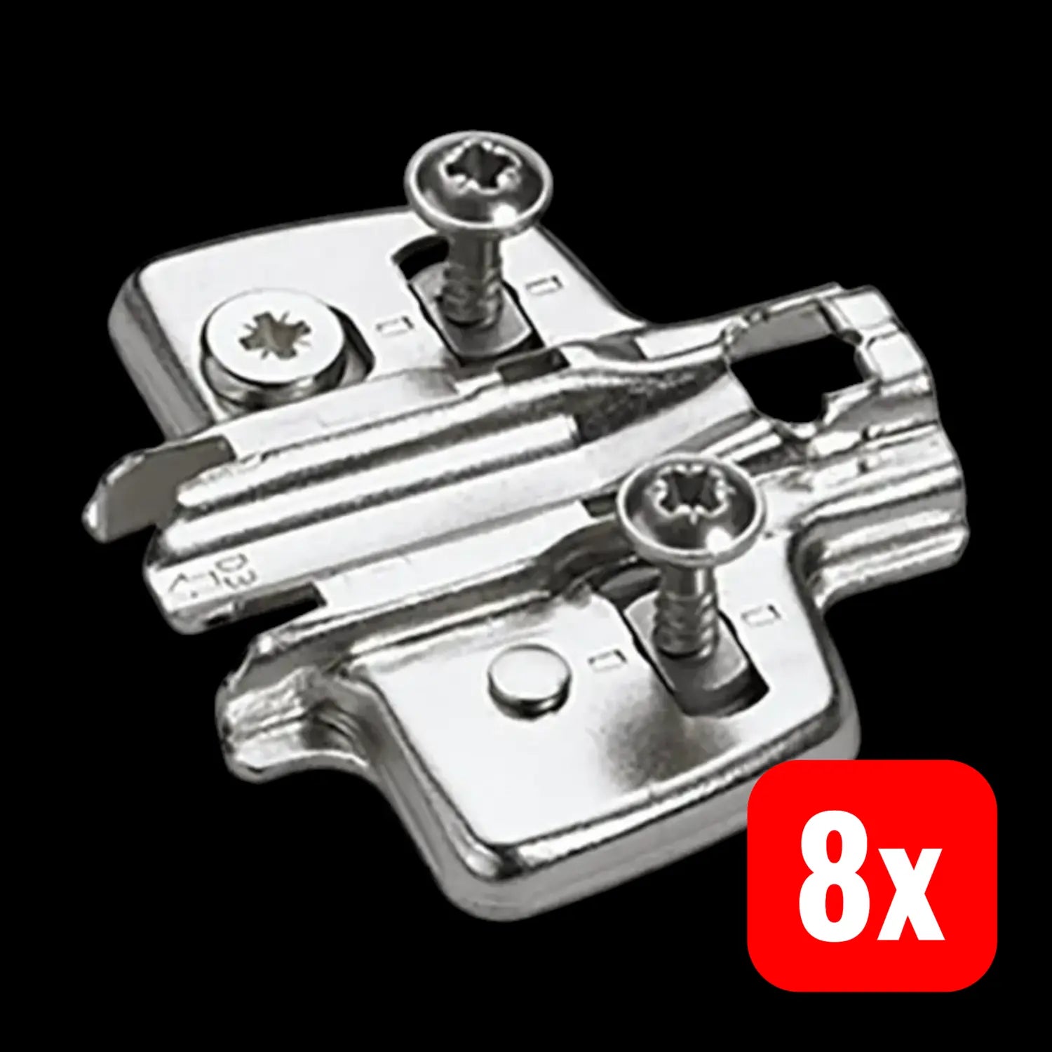B-Ware Hettich Montageplatte Kreuzmontageplatte Stahl Nickel Sensys Intermat 8 Stück - 4023149151729