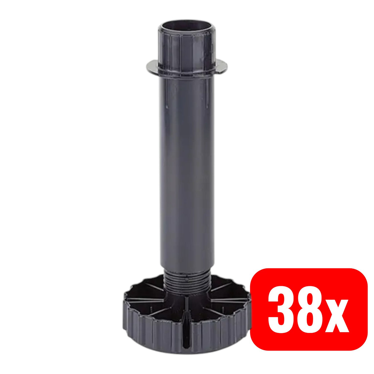 Hettich Möbelfuß Sockelverstellfuß Korrekt 150mm 80mm Kunststoff 38 STÜCK - 4023149290800