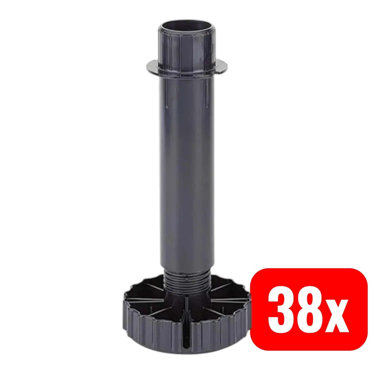 B-Ware Hettich Möbelfuß Sockelverstellfuß Korrekt 150mm 80mm Kunststoff 38 Stück - 4023149290800