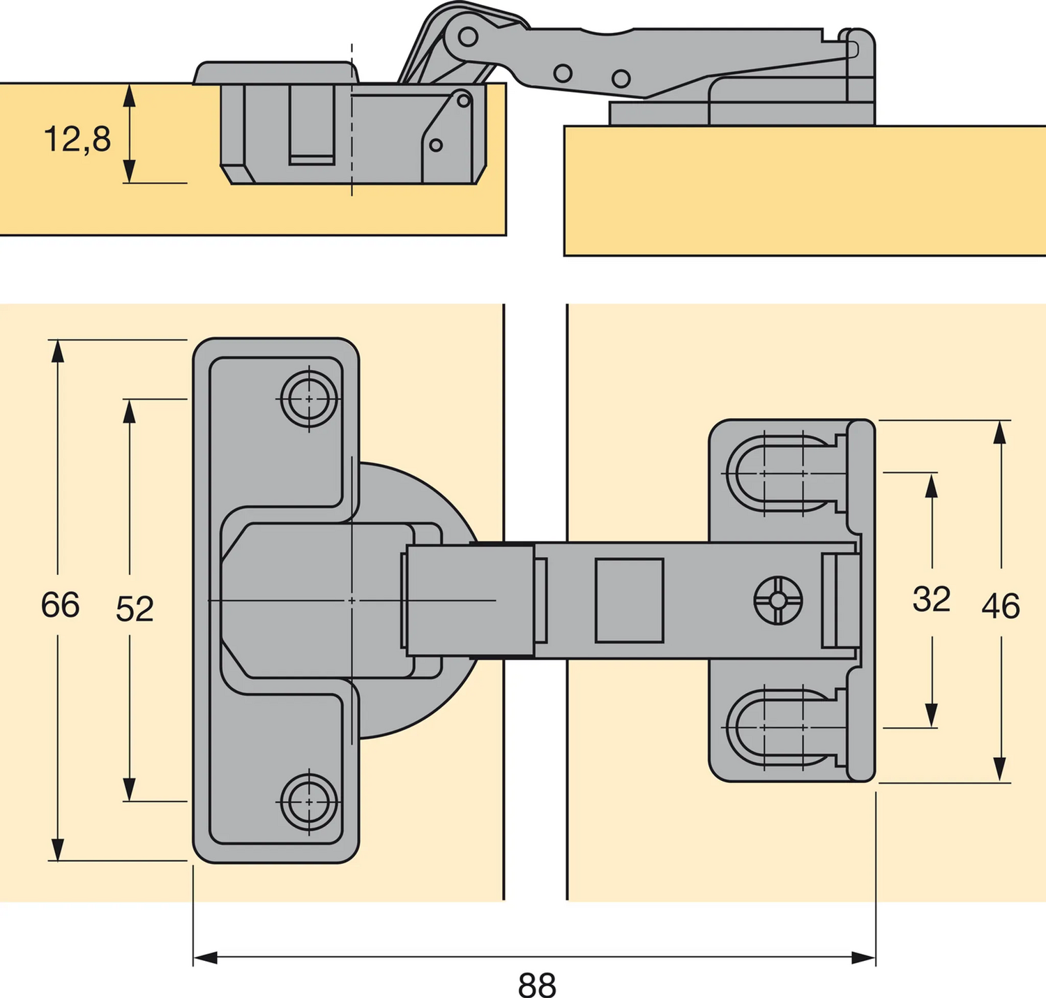B-Ware Hettich Spezialscharnier Et 582 K 00 Mm Scharnier Möbelbeschlag 10 Stück - 4023149721342