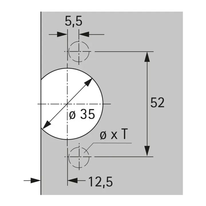 B-Ware Hettich Topfscharnier Scharnier Selekta Th 32 Zinkdruckguss Vernickelt 5 Stück - 4023149601668
