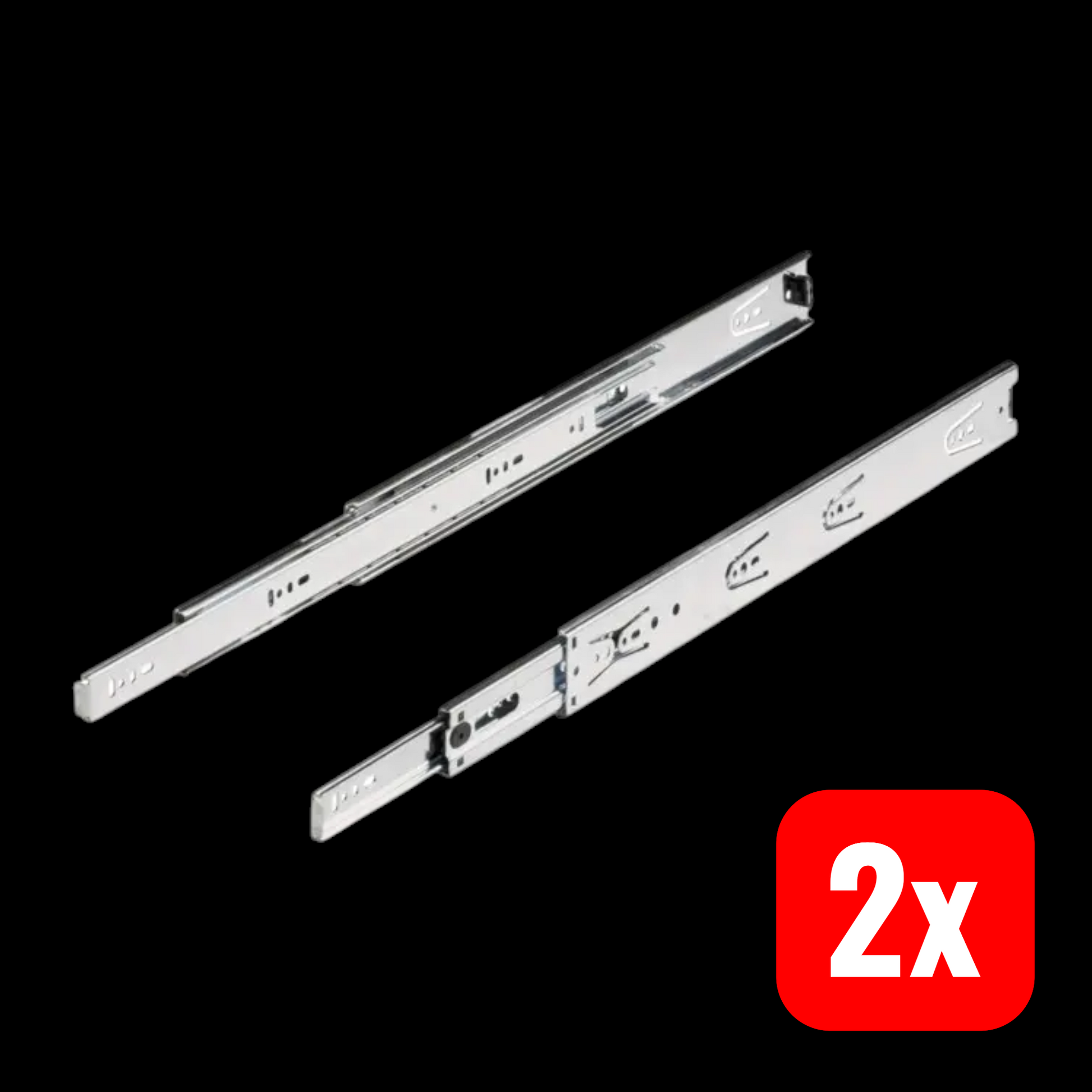 Hettich Schubkastenschiene Vollauszug Möbelauszug KA 5632 45kg 550mm 2 SETS - 4023149732829