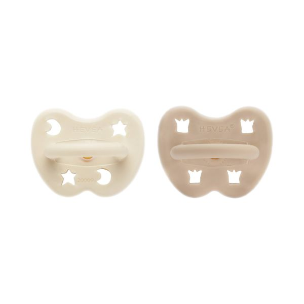 B-Ware Hevea 2 Pack Schnuller Mw&S 3 M Schnuller Baby Stern & Mond Milky White 2 Sets - 5710087442215