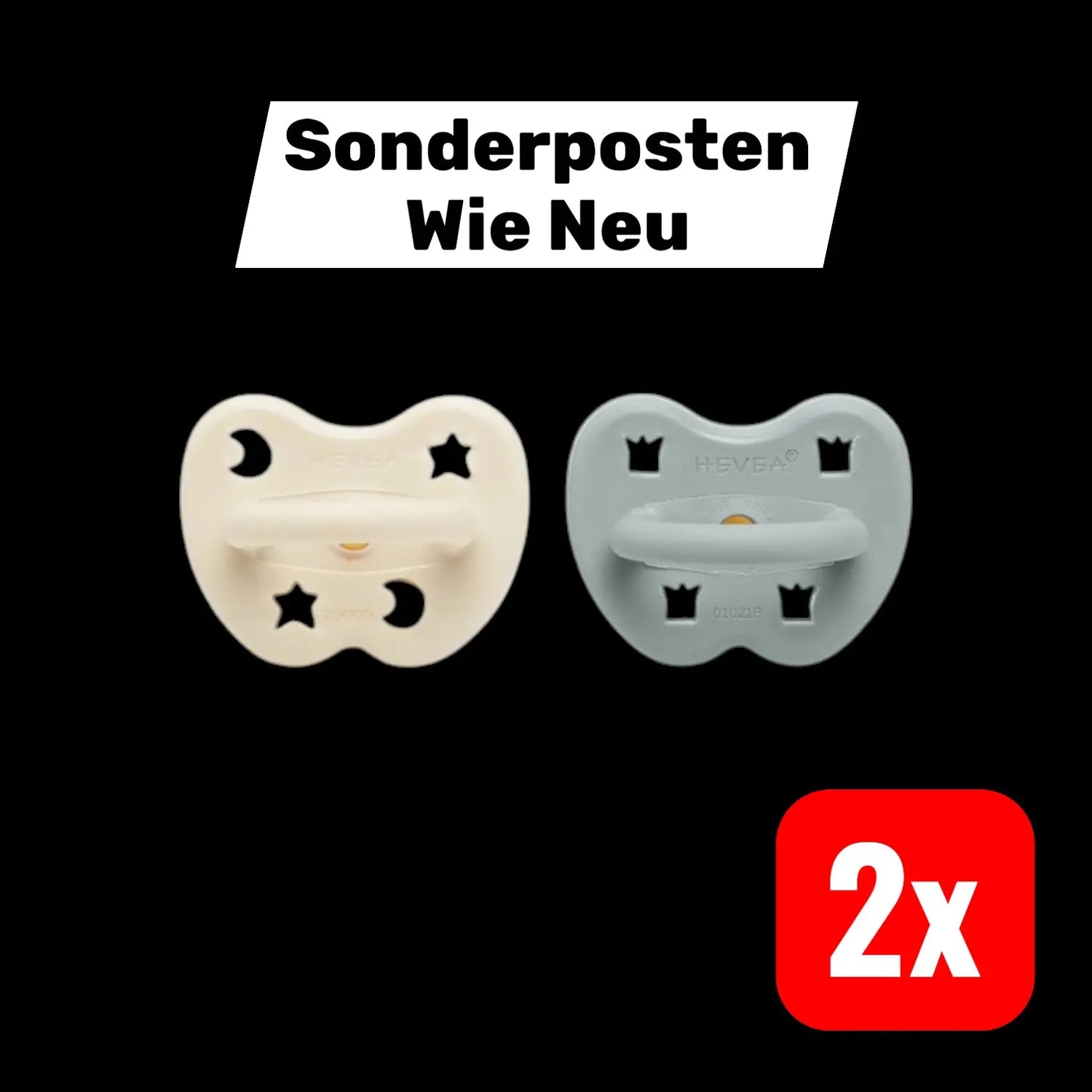 B-Ware Hevea Hevea 2 Pack Schnuller Set Baby Schnuller 3 M Stern Milky 2 Sets - 5710087433411