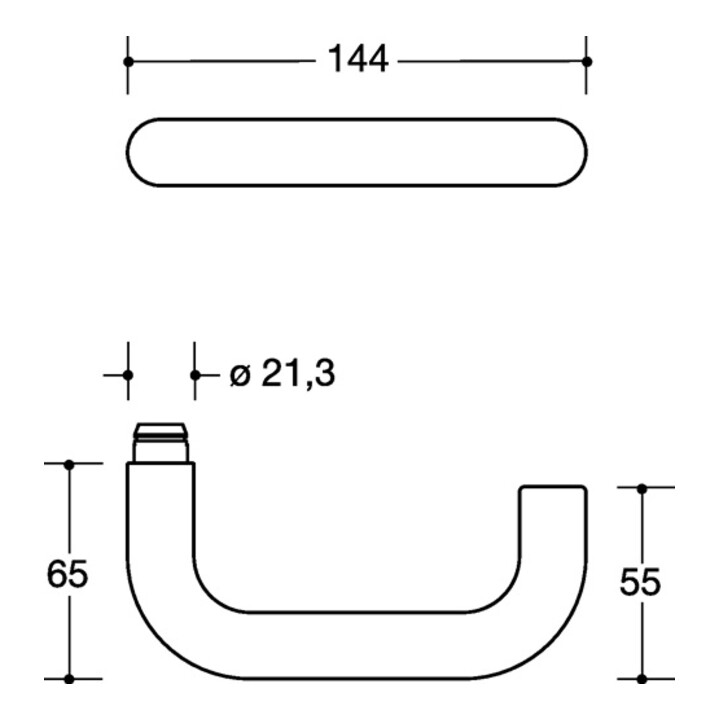 B-Ware Hewi Halbgarnitur Türdrücker Set Schutzrosette Edelstahl Xa 8mm 111 Xah22 - 4014885364160