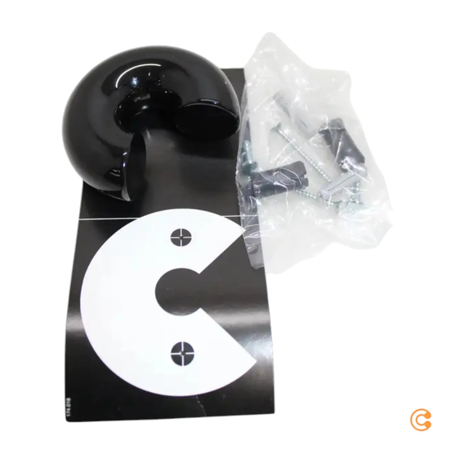 B-Ware Hewi Hausnummer Buchstabe Nummernschild C Tiefschwarz 88,6mm D 33mm Polyamid - 4014884336892