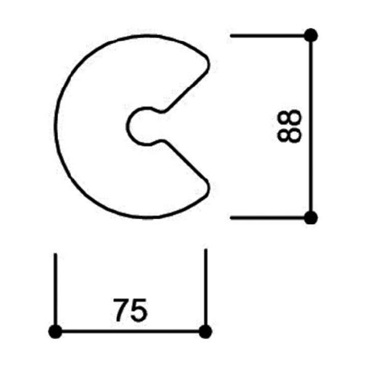 B-Ware Hewi Hausnummer Buchstabe Nummernschild C Tiefschwarz 88,6mm D 33mm Polyamid - 4014884336892