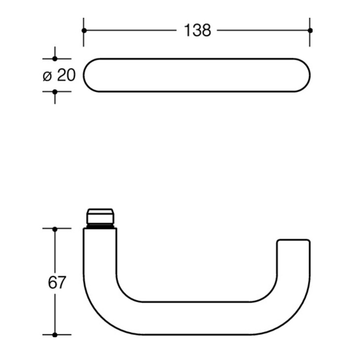 B-Ware Hewi Kurzschildgarnitur Drückergarnitur Türbeschlag Tiefschwarz Kunststoff Pz - 4014885314431