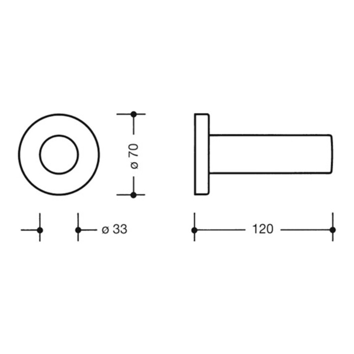 B-Ware Hewi Reservepapierhalter Halter Toilettenpapierhalter Rubinrot Polyamid ø33mm - 4014884512210