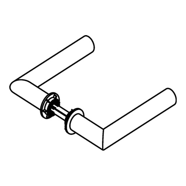 B-Ware Hewi Türdrückerpaar Griffgarnitur Edelstahl Matt Mini Drückerrosette Xa 8mm