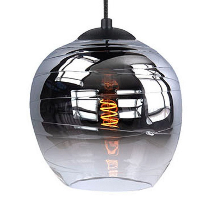 High Light Lampenschirm Glas Fantasy Apple Rauchgrau ø 22 Cm Smoke Design Lampe B-Ware