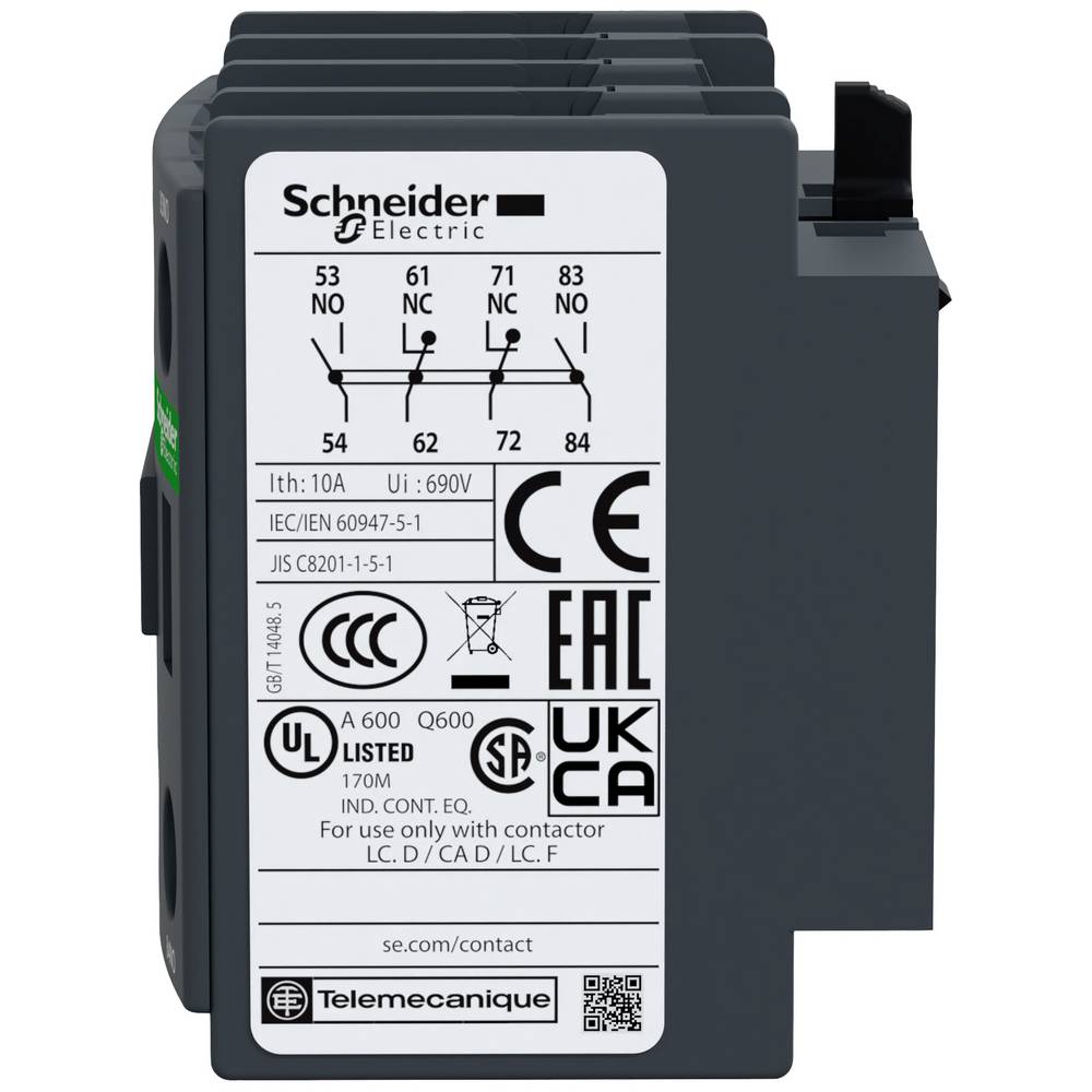 Schneider Electric Hilfsschalterblock Schaltgerät  LADN22 Schraubklemme 2 STÜCK - 3389110384031