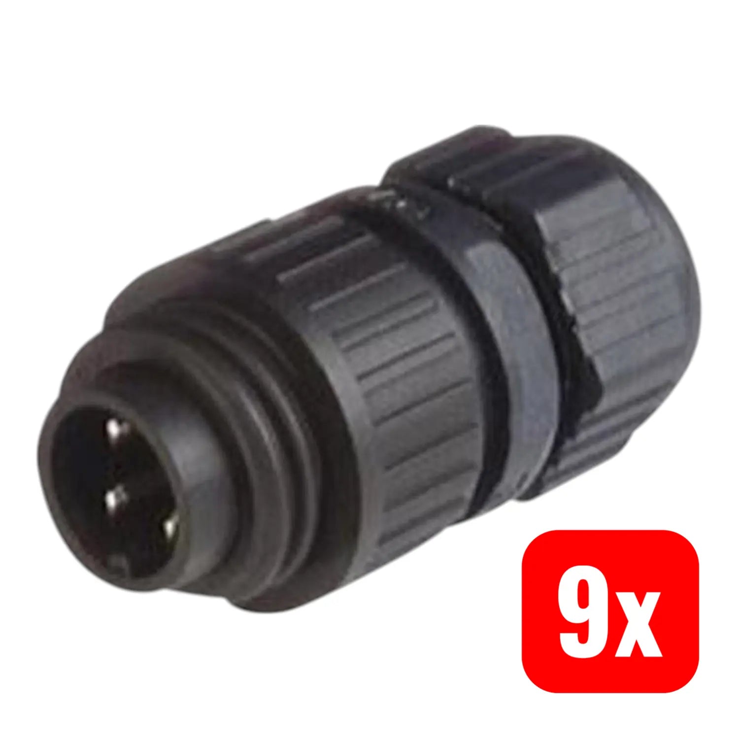 B-Ware Hirschmann 934 124 100 Rundstecker Rundsteckverbinder Gerade Ca + Pe 9 Stück - 4002044181314