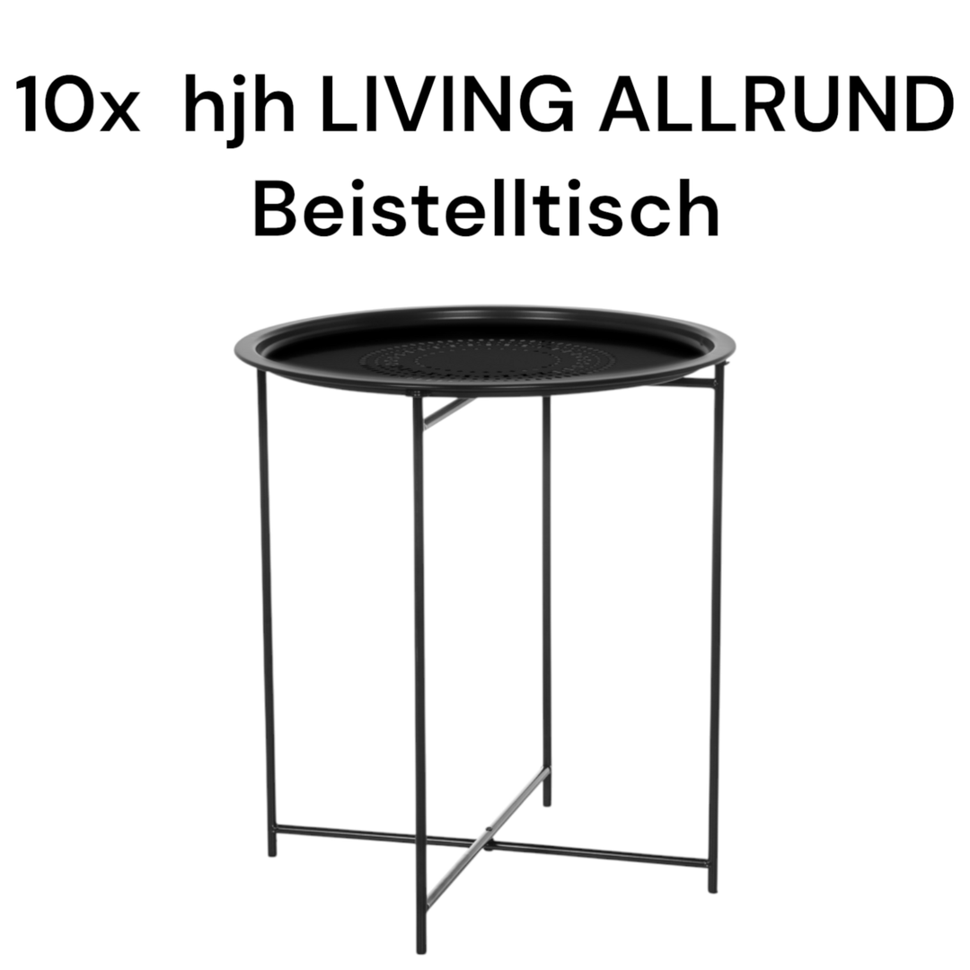 Hjh Living Allrund Metall Schwarz Beistelltisch Couchtisch Sofatisch Tisch B-Ware - 4064323037859