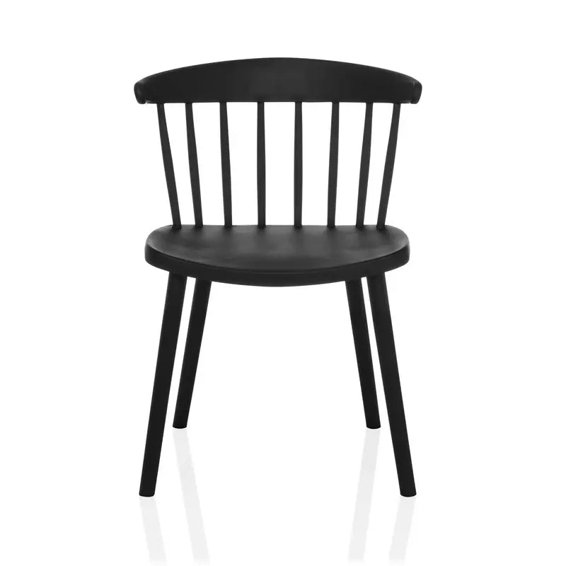 B-Ware Hjh Living Artifo Rib Esszimmerstuhl Stuhl Schwarz 4 Stück - 4064323107651