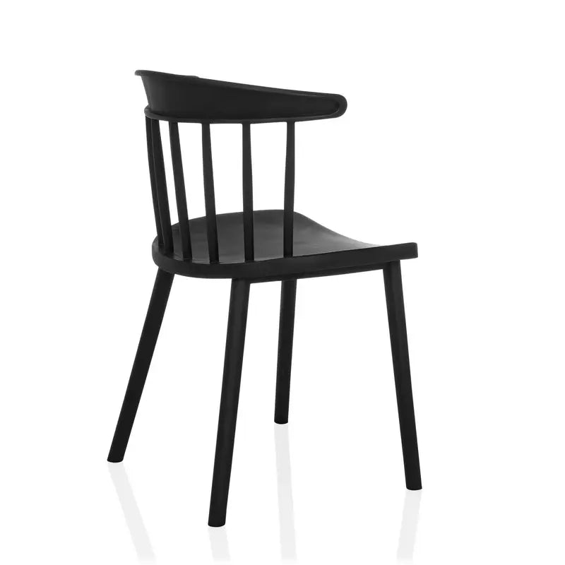 B-Ware Hjh Living Artifo Rib Esszimmerstuhl Stuhl Schwarz 4 Stück - 4064323107651