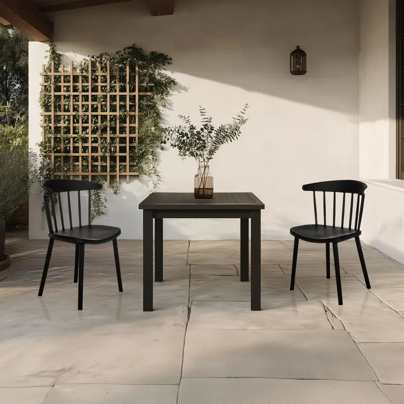 B-Ware Hjh Living Artifo Rib Esszimmerstuhl Stuhl Schwarz 2 Stück - 4064323107651