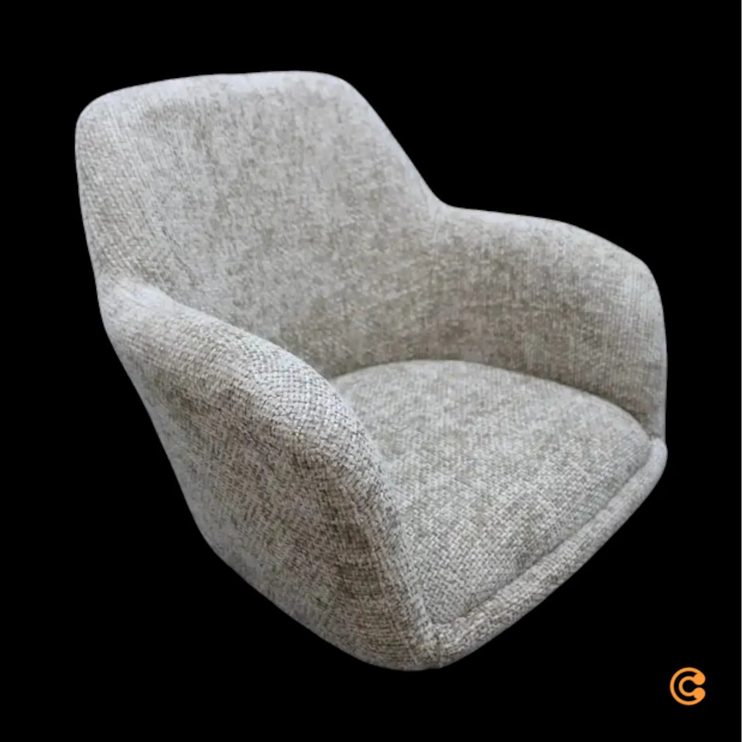 B-Ware Hjh Living Bürostuhl Drehstuhl Home Office Beige Bouclé Stoff Höhenverstellbar - 4064323038894