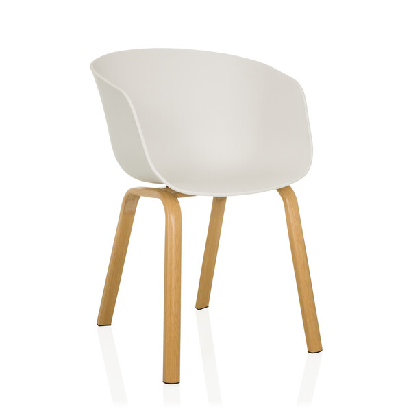 B-Ware Hjh Living Esszimmerstuhl Oslo W Schalenstuhl Stuhl Weiß 4 Stück - 4064323107644