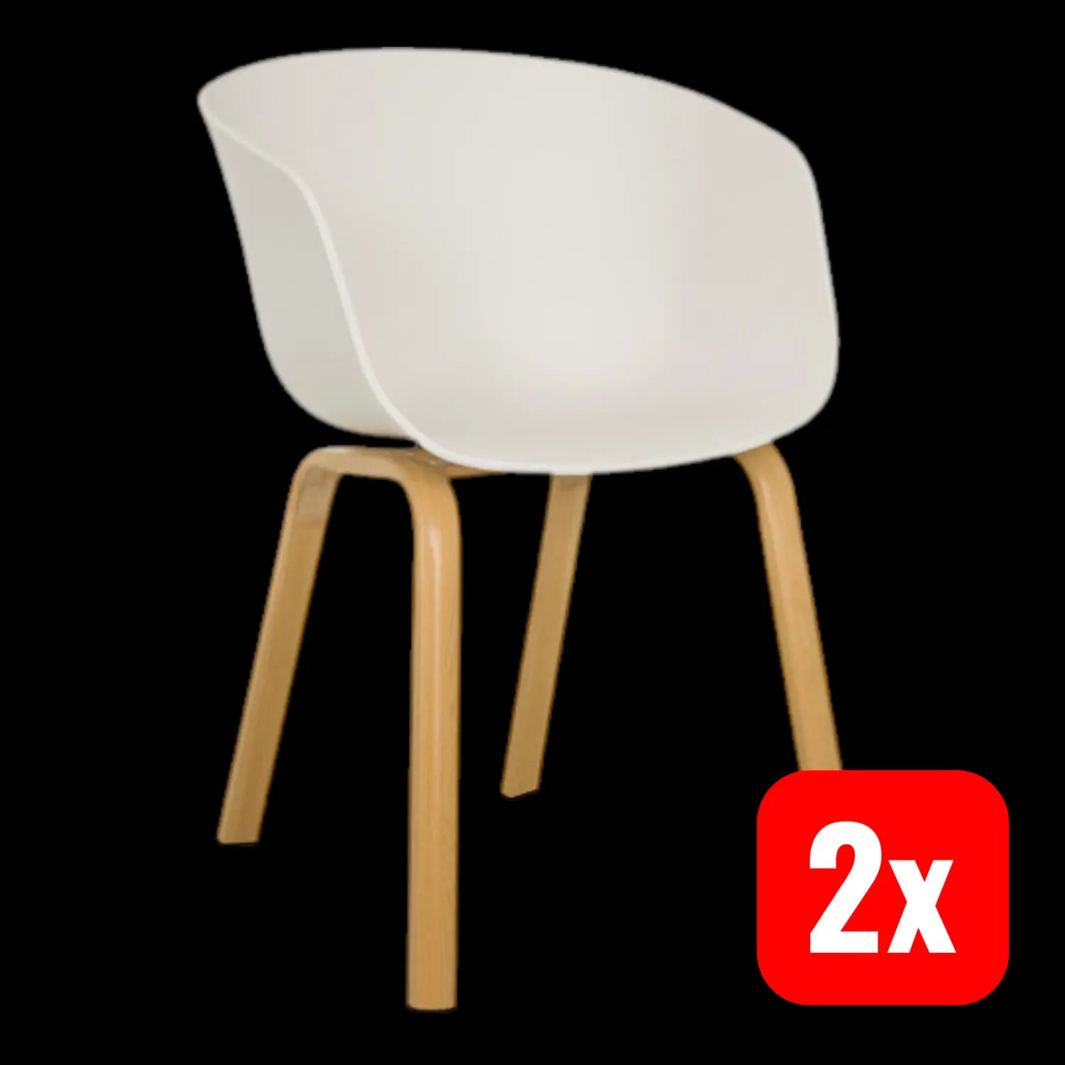 B-Ware Hjh Living Esszimmerstuhl Oslo W Schalenstuhl Stuhl Weiß Skandinavisch 2 Stück - 4064323107644