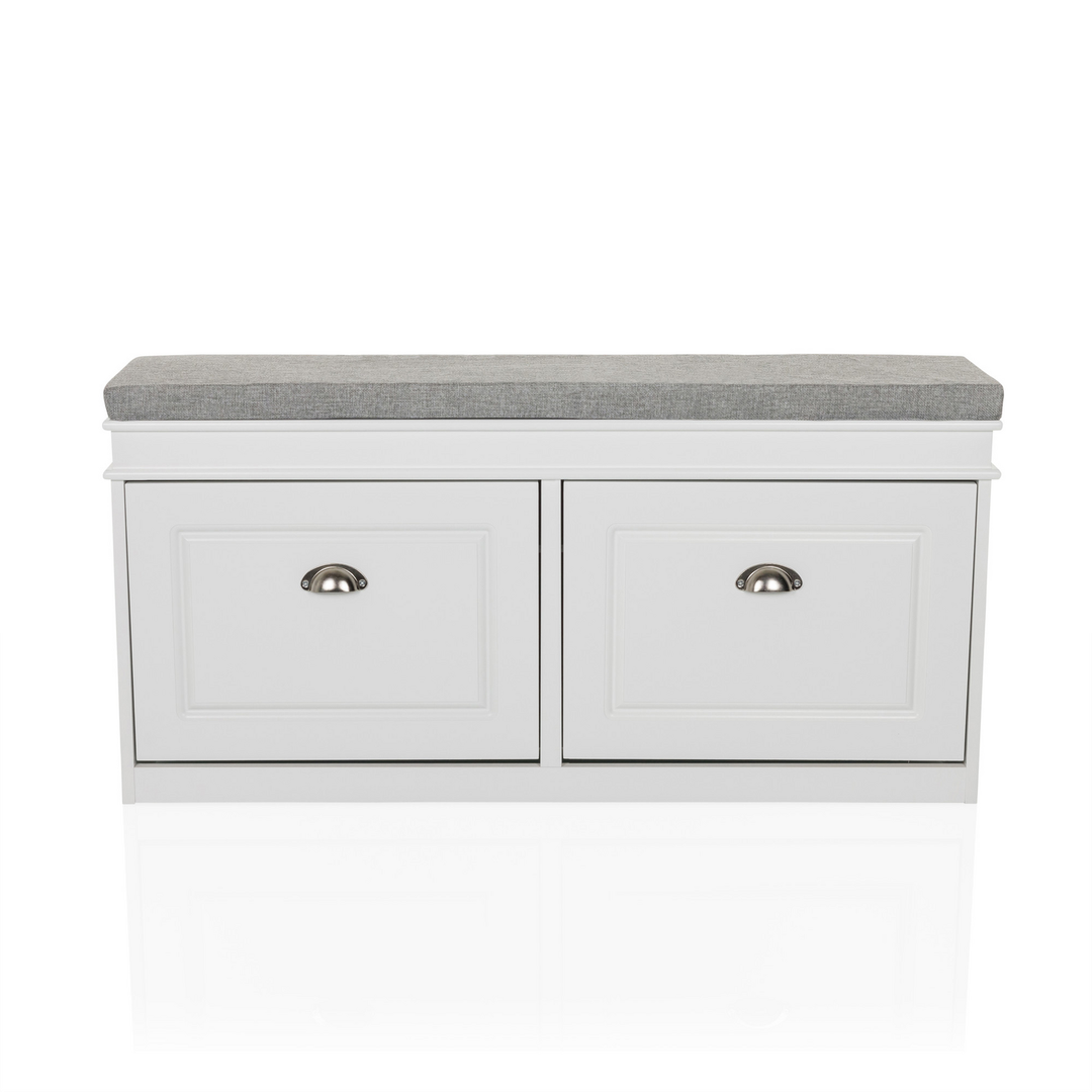 Hjh Living Estha 2 Schuhklappen Schuhschrank Sitzbank Lagerbank Schuhregal       B-Ware - 4064323038405